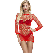 Load image into Gallery viewer, Porn Sexy Lingerie V-Neck Lace Sexy Dress With G string Garter Women Transparent Sex Underwear Babydoll Sleepwear Erotic Costume