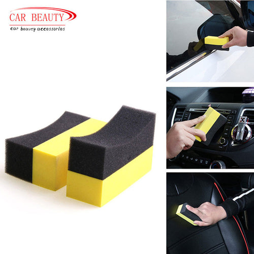 1PC Detailing Car Wash Sponge Tyre Tire Brush Polishing Sponge Cleaning Tool Household Auto Care Multi-Functional Car Cleaning