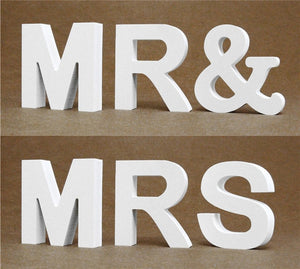 Diy Thick 12MM Wood Wooden Letters numbers White Alphabet Wedding Birthday Party Home Decorations Personalised Name Design