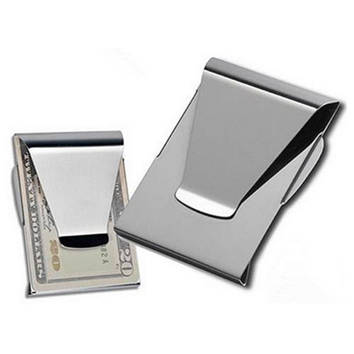 Purses Stainless Steel Slim Money Clip Wallet With ID Card Folder Double Sided Multipurpose Pocket Dollar Cash Clip Clamp Holder