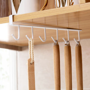 Bearing stronger Free of punch Storage Shelf  Hanging Cap Paper Shelves Kitchen Iron Multifunction Hanger - 1 Piece