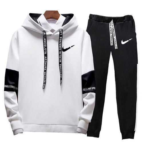 Brand Clothing Men's Casual Sweatshirts Pullover Cotton Men tracksuit Hoodies Two Piece +Pants Sport Shirts Autumn Winter Set