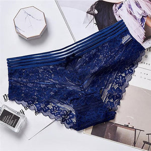 Hot Sale Autumn Mid-Rise Lace Solid Color Padded Seamless Trendy Underwear Panties Underwear Women's Nylon briefs Bragas Mujer