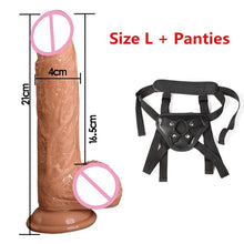 Load image into Gallery viewer, 7/8 Inch Huge Realistic Dildo Silicone Penis Dong with Suction Cup for Women Masturbation Lesbain Sex Toy