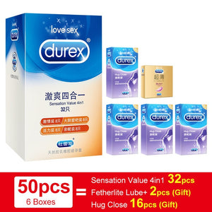 Durex Condom  4 Types Ultra Thin Cock Condom Intimate Goods Sex Products Natural Rubber Latex Penis Sleeve Sex For Men