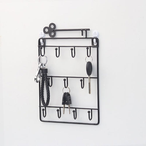 Wall Mounted 11 Key Holder Rack Organizer Pocket for Entryway Kitchen Home Office Decor