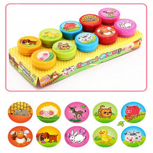 Load image into Gallery viewer, 10pcs/Set Children Toy Stamps Cartoon Animals Fruits Traffic Smile Kids Seal For Scrapbooking Stamper DIY cartoon stamper Toys