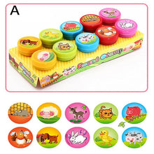 Load image into Gallery viewer, 10pcs/Set Children Toy Stamps Cartoon Animals Fruits Traffic Smile Kids Seal For Scrapbooking Stamper DIY cartoon stamper Toys