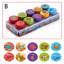 Load image into Gallery viewer, 10pcs/Set Children Toy Stamps Cartoon Animals Fruits Traffic Smile Kids Seal For Scrapbooking Stamper DIY cartoon stamper Toys