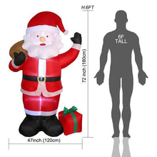 Load image into Gallery viewer, Inflatable Christmas Snowman Santa 5ft Giant Inflatable Snowman Garden Yard Christmas Ornaments New Year Festival Party Props De