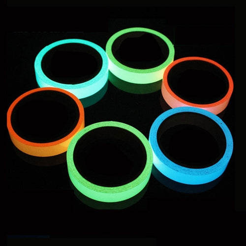 Reflective Glow Tape Self-adhesive Sticker Removable Luminous Tape Fluorescent Glowing Dark Striking Warning Tape Dropshipping