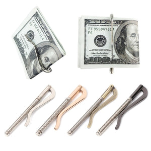 Metal Bifold Money Clip Bar Wallet Replace Parts Spring Clamp Cash Holder High Quality 8x1.5cm Black,Silver,Bronze,Gold Gifts