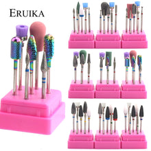 Load image into Gallery viewer, 7pcs Ceramic Rainbow Coated Nail Drill Set Rotary Burr Electric Mills Cutter for Manicure Machine Clean Bits Nail Art Accessory