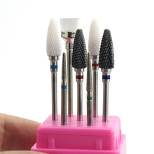 Load image into Gallery viewer, 7pcs Ceramic Rainbow Coated Nail Drill Set Rotary Burr Electric Mills Cutter for Manicure Machine Clean Bits Nail Art Accessory