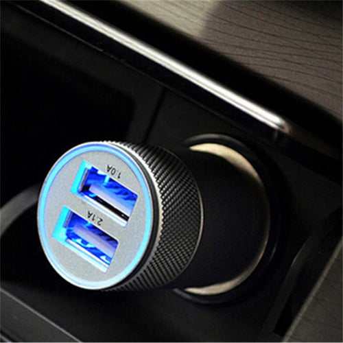 Mini 12V Car Dual USB Charger Cigarette Lighter 2 Twin Port USB Plug Car Lighter Socket Charger Adapter Dual Usb Port For Car