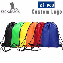 Load image into Gallery viewer, Zackpack Drawstring Bag Sports Waterproof Backpack Bundle Pocket Custom Printing Logo for Men Women Students