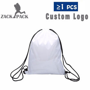 Zackpack Drawstring Bag Sports Waterproof Backpack Bundle Pocket Custom Printing Logo for Men Women Students