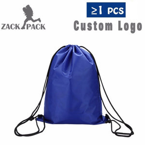 Zackpack Drawstring Bag Sports Waterproof Backpack Bundle Pocket Custom Printing Logo for Men Women Students