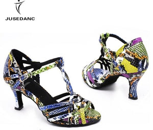 Latin Dance Shoes For Girls Salsa Latin Shoes Sneakers Dance Shoes jazz dance shoes dance Leopard  JuseDanc