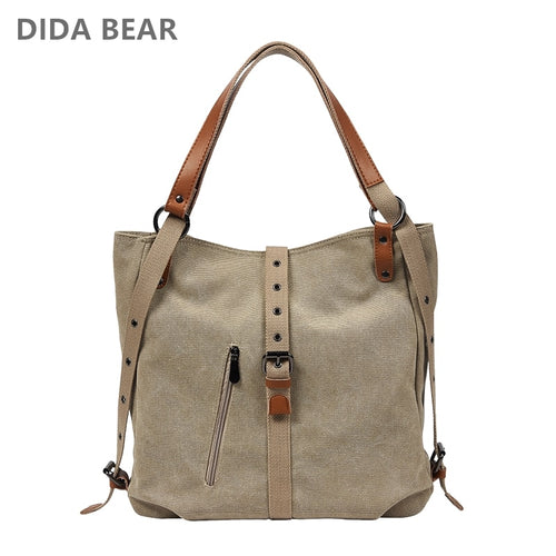 DIDABEAR Brand Canvas Tote Bag Women Handbags Female Designer Large Capacity Leisure Shoulder Bags Big Travel Bags Bolsas