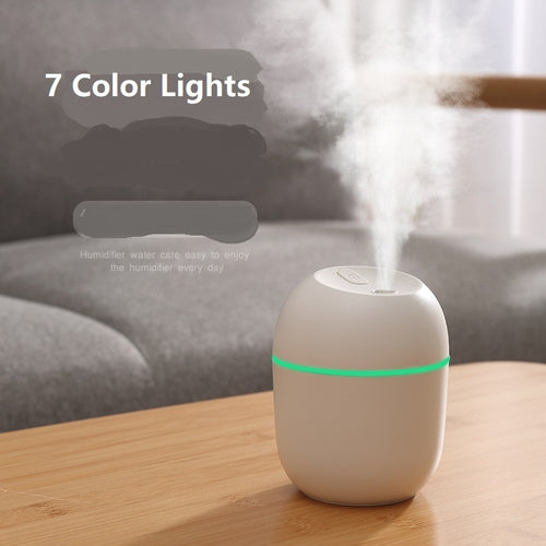 1PCS 220ML Mini Ultrasonic Air Humidifier Aroma Essential Oil Diffuser For Home Car USB Fogger Mist Maker with LED Night Lamp