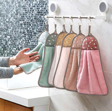 Load image into Gallery viewer, Kitchen Dish Washing Rag Hanging Erasable Towel Cute Absorbent Towel Household Bathroom Toilet  Handkerchief Cloth Lint