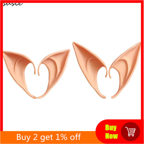 1 Pair Halloween Party Elven Elf Ears Pointed Anime Fairy Cosplay Costumes Vampire Soft Christmas Party Mask