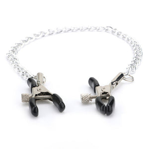 1 pair Stainless Steel Metal Chain Nipple Milk Clips Breast Clip Sex Slaves Nipple Clamps Sex Toys Butterfly Style For Couples