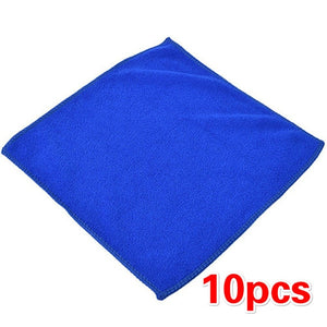 10 PCS Microfiber Car Cleaning Towel Automobile Motorcycle Washing Glass Household Cleaning Small Towel 25 X 25cm