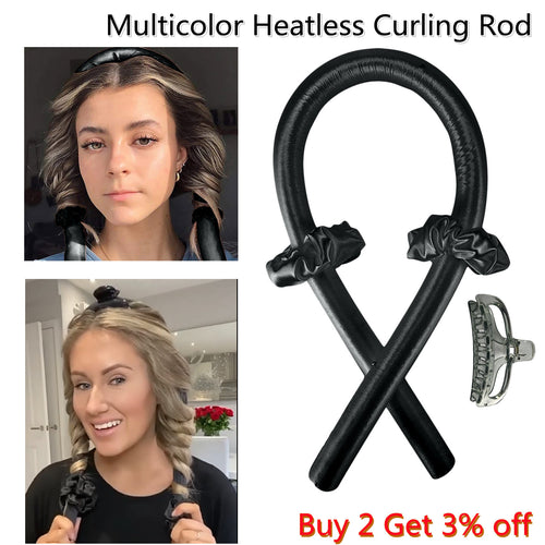 Heatless Curling Rod Headband Lazy Curler Set Make Hair Soft Shiny No Heat Spiral Pear Flower Curling Iron Modeling Accessories