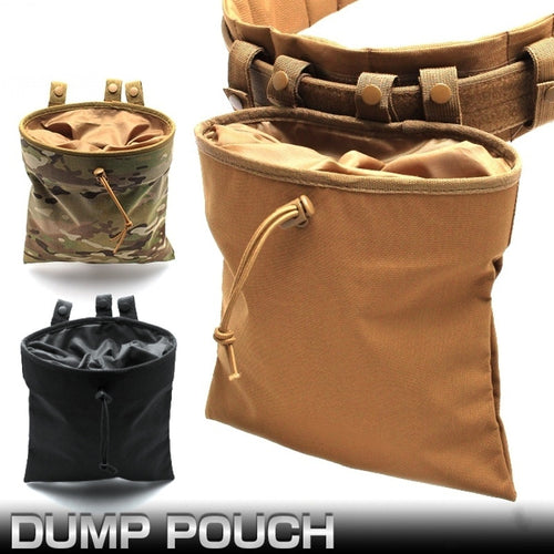 CQC Molle System AR15 Tactical Molle Dump Magazine Pouch Hunting Recovery Bag Drop Pouch Military Accessories