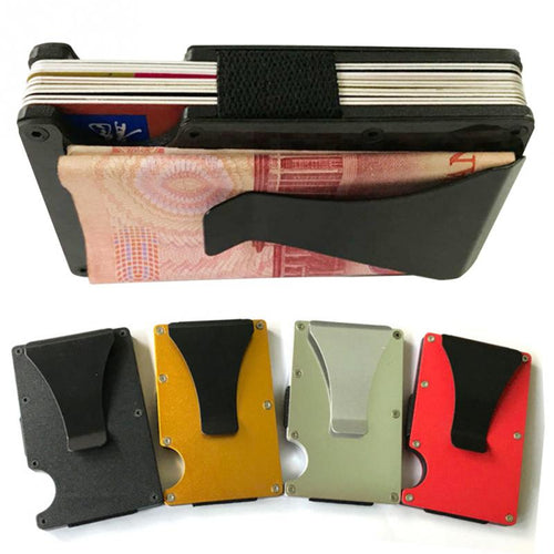 Male Purses Card Case Wallet Metal Case Aluminium Ultra-thin Protector Money Clip