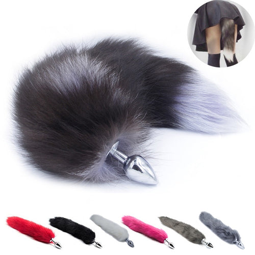 Metal Feather Anal Toys Fox Tail Anal Plug Erotic Anus Toy Butt Plug Sex Toys For Woman And Men Sexy Butt Plug Adult Accessories