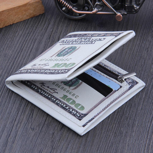 Men Women Bifold Three Options PU Wallet ID Credit Card Storage Holder Purses Fashion Money Clips Dollar Organizer Carteras